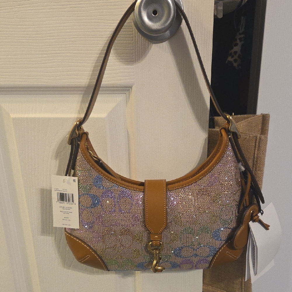 HOT Coach Rainbow Crystal Hobo Shoulder New Never Used
